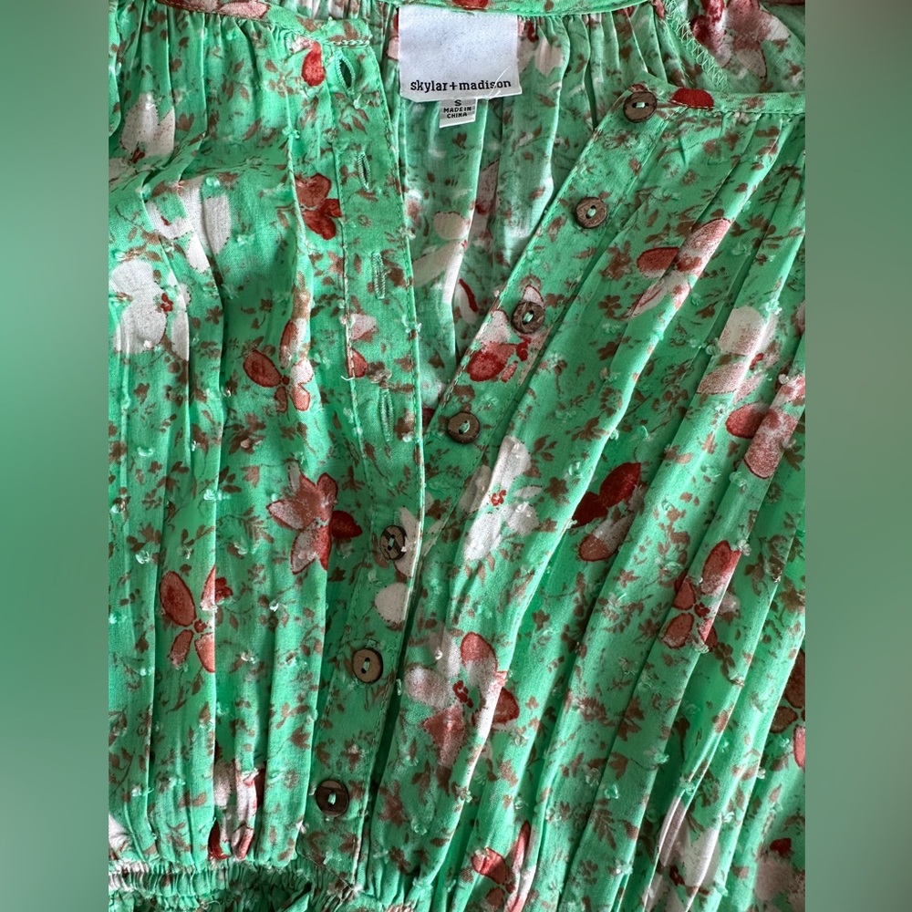 Floral Printed Cinched Waist Dress love shack fancy Small - Picture 5 of 5